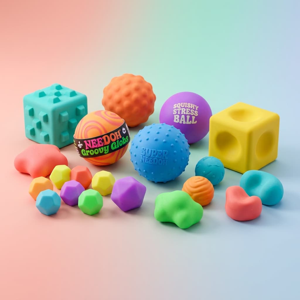 NeeDoh sensory toys 3D render